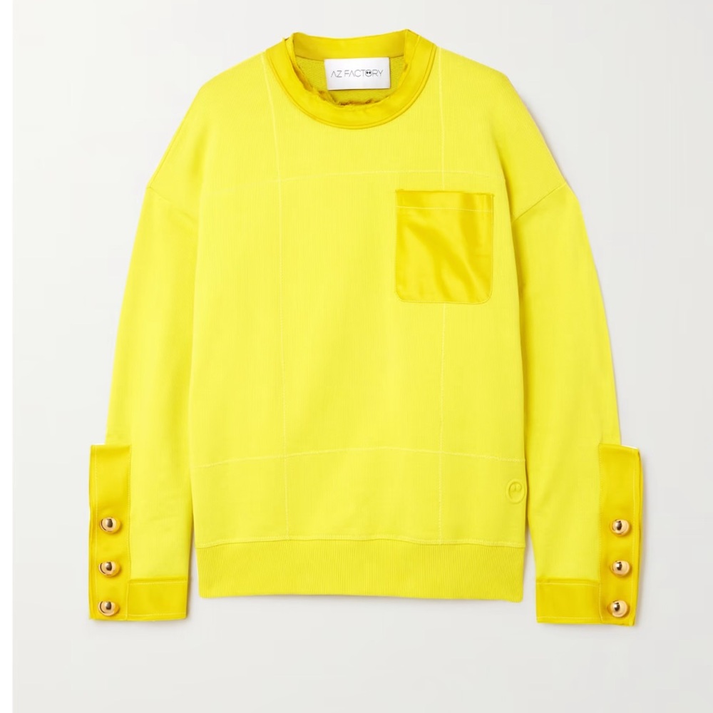 AZ Factory Free To Organic Cotton Pullover in Pyrite Size 16 EUC